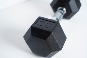 Rubber Coated Hexagon Dumbbell