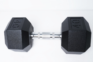 Rubber Coated Hexagon Dumbbell