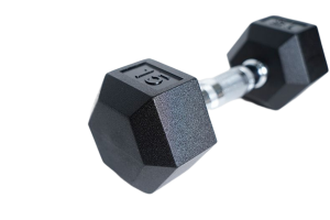 Rubber Coated Hexagon Dumbbell